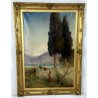 ANTICO DIPINTO PAESAGGIO LAGO COMO JOHN MAC WHIRTER QUADRO SCOZIA 1800 OLIO TELA