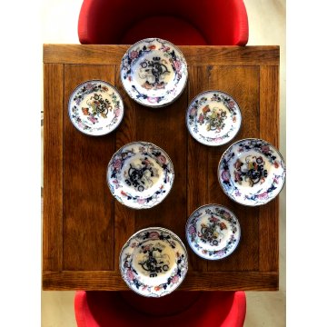 SET PIATTI VINTAGE 10pz CERAMICA Wedgwood NOMA  DECORO FIORI CHINOISERIE '800