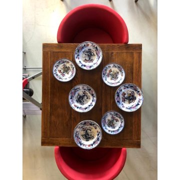 SET PIATTI VINTAGE 10pz CERAMICA Wedgwood NOMA  DECORO FIORI CHINOISERIE '800