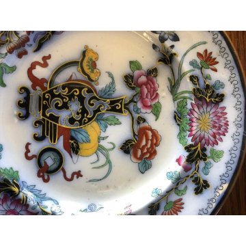SET PIATTI VINTAGE 10pz CERAMICA Wedgwood NOMA  DECORO FIORI CHINOISERIE '800