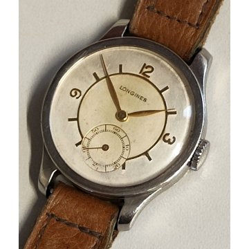 ANTICO OROLOGIO POLSO Longines MECCANICO anni 40 WATCH cal. 12.68z CASSA MONETA