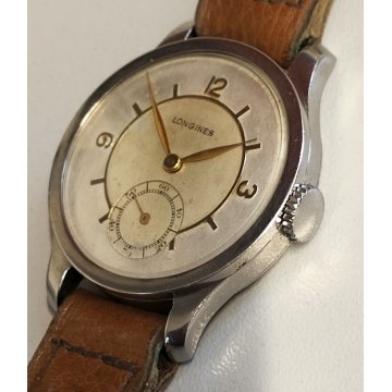 ANTICO OROLOGIO POLSO Longines MECCANICO anni 40 WATCH cal. 12.68z CASSA MONETA