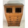 ANTICO MOBILE MADIA PASTAIA DISPENSA NEGOZIO 2 RIBALTINE 1 PIANO 10 CASSETTI 900