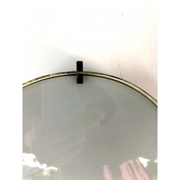LAMPADARIO PLAFONIERA Design Bruno Gatta STILNOVO METALLO NERO VETRO OPALINO ø25