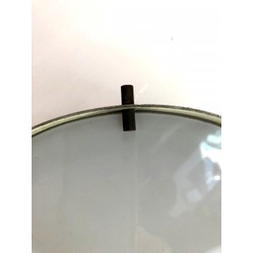 LAMPADARIO PLAFONIERA Design Bruno Gatta STILNOVO METALLO NERO VETRO OPALINO ø25
