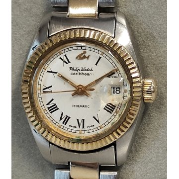 OROLOGIO POLSO LUSSO Philip Watch Caribbean PHILMATIC ACCIAIO ORO OLD WATCH data