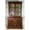 ANTICA CREDENZA OTTOCENTO INTARSIATA 1700 LEGNO NOCE DISPENSA ALZATA VETRINA