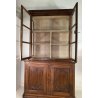 ANTICA CREDENZA OTTOCENTO INTARSIATA 1700 LEGNO NOCE DISPENSA ALZATA VETRINA