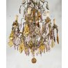 LAMPADARIO SOFFITTO LIBERTY MARIA TERESA VETRO BOEMIA PRIM 1900 GOCCE GLASS LAMP