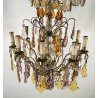 LAMPADARIO SOFFITTO LIBERTY MARIA TERESA VETRO BOEMIA PRIM 1900 GOCCE GLASS LAMP