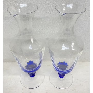 ANTICA COPPIA BROCCA VETRO MURANO NASON E MORETTI ART GLASS VASO VENEZIA 2000