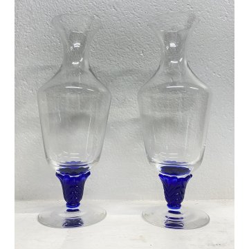 ANTICA COPPIA BROCCA VETRO MURANO NASON E MORETTI ART GLASS VASO VENEZIA 2000