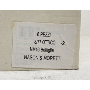 ANTICA COPPIA VASO VETRO MURANO NASON E MORETTI ART GLASS VENEZIA 2000 SCATOLA