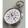 Grande ANTICO OROLOGIO TASCA epoca 1900 ARGENTO 800 cesellato OLD POCKET WATCH