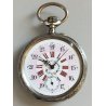 Grande ANTICO OROLOGIO TASCA epoca 1900 ARGENTO 800 cesellato OLD POCKET WATCH