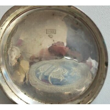 Grande ANTICO OROLOGIO TASCA epoca 1900 ARGENTO 800 cesellato OLD POCKET WATCH