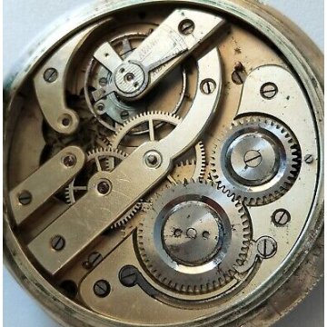 Grande ANTICO OROLOGIO TASCA epoca 1900 ARGENTO 800 cesellato OLD POCKET WATCH