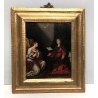 ANTICO PICCOLO DIPINTO OLIO TELA ATTR. F. Albani "Annunciazione" RELIGIOSO '600
