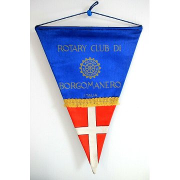 GAGLIARDETTO ROTARI CLUB BORGOMANERO ITALIA Rotary International VINTAGE '900 