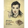 QUADRO STAMPA PUBBLICITA VINTAGE SIGARETTE Rosa D'Oriente OLD ADVERTISEMENT '50s