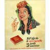 QUADRO ORIGINALE PUBBLICITA VINTAGE Macedonia Oro SIGARETTE OLD ADVERTISEMENT 50