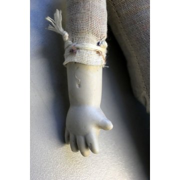 ANTICA BAMBOLA PORCELLANA Bambolotto Epoca  Gioco Vestito 1900 Doll  Testa Old
