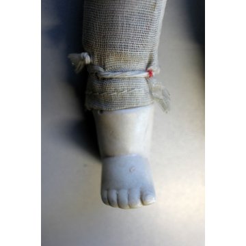 ANTICA BAMBOLA PORCELLANA Bambolotto Epoca  Gioco Vestito 1900 Doll  Testa Old