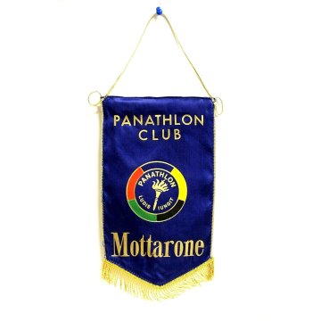 GAGLIARDETTO PANATHLON CLUB MOTTARONE VINTAGE SKI SPORT NEVE MONTAGNA FLAG 
