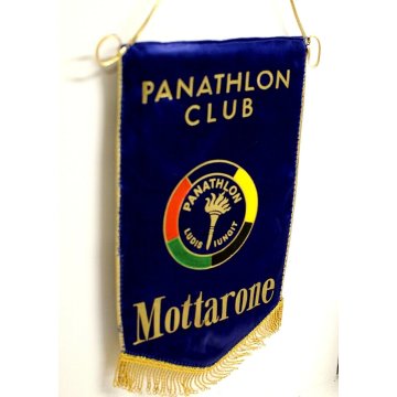 GAGLIARDETTO PANATHLON CLUB MOTTARONE VINTAGE SKI SPORT NEVE MONTAGNA FLAG 