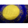 PIATTO COLLEZIONE PARATA CERAMICA BAVARIA GERMANY BLU ORO dipinto EPOCA PLATE 