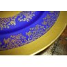 PIATTO COLLEZIONE PARATA CERAMICA BAVARIA GERMANY BLU ORO dipinto EPOCA PLATE 