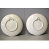 COPPIA PIATTO CON VEDUTA Dreux FRANCE DECORATIVE PLATE WITH VIEW ø 32CM  '900