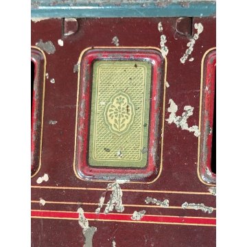COPPIA CARROZZA PASSEGGERI LATTA antico EPOCA 900 vagone treno TRENINO MARKLIN ?