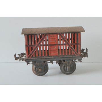 vagone merci antico 1900 treno CARROZZA  BING GBM LATTA EPOCA TRENINO FERROVIA