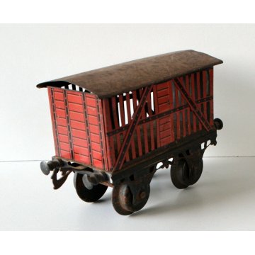 vagone merci antico 1900 treno CARROZZA  BING GBM LATTA EPOCA TRENINO FERROVIA