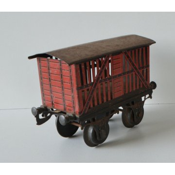 vagone merci antico 1900 treno CARROZZA  BING GBM LATTA EPOCA TRENINO FERROVIA