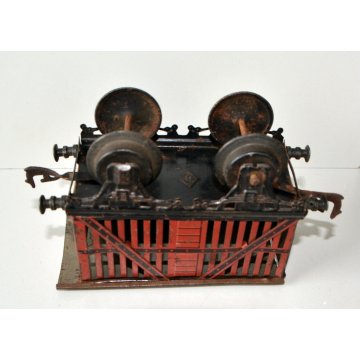 vagone merci antico 1900 treno CARROZZA  BING GBM LATTA EPOCA TRENINO FERROVIA