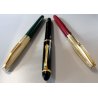 Set 3pz. COLLEZIONE Penna Stilografica TAPPO DORATO stylo VINTAGE FOUNTAIN PEN