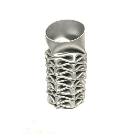 SCULTURA VASO MARMITTA GADGET ALFA ROMEO FERRO METALLIZATO PRESSE PAPIER VINTAGE