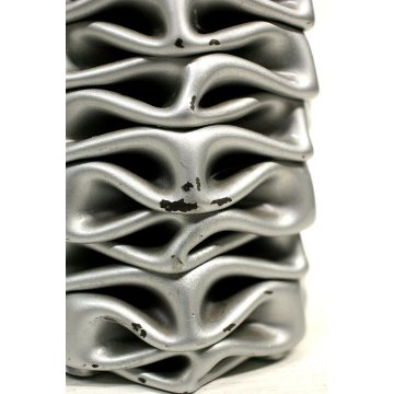 SCULTURA VASO MARMITTA GADGET ALFA ROMEO FERRO METALLIZATO PRESSE PAPIER VINTAGE