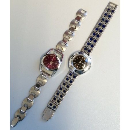 LOTTO 2pz ANTICO OROLOGIO POLSO VINTAGE Timex Bronze dial Breil OLD POCKET WATCH