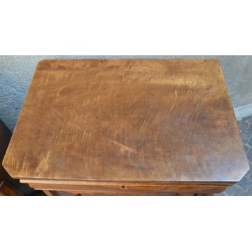 ANTICA COPPIA COMODINO CAPPUCCINO epoca 800 LEGNO NOCE SCOLPITO OLD NIGHTSTANDS
