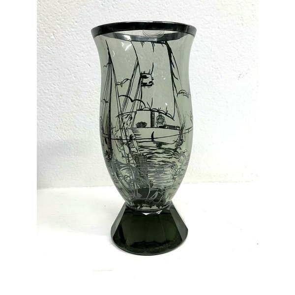 VASO VETRO STILE MURANO 22x18x45 cm