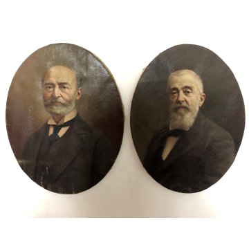 LOTTO n 4 ANTICO RITRATTO Alberto Barberis UOMO DONNA NOBILE FAMIGLIA Baveno 800