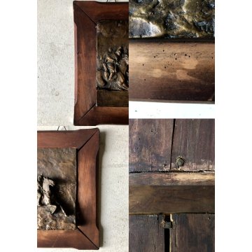 ANTICA PLACCA SCULTURA BASSORILIEVO BRONZO B. Rizzi SCENA BATTAGLIA CAVALLO '800