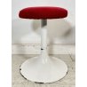 COPPIA SGABELLO STILE KNOLL TULIP FERRO SEDUTA NUOVA ROSSA ANNI 70 VINTAGE SEDIA