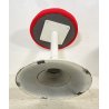 COPPIA SGABELLO STILE KNOLL TULIP FERRO SEDUTA NUOVA ROSSA ANNI 70 VINTAGE SEDIA