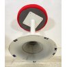 COPPIA SGABELLO STILE KNOLL TULIP FERRO SEDUTA NUOVA ROSSA ANNI 70 VINTAGE SEDIA
