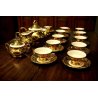 SERVIZIO Tea 12 pers PORCELLANA BAVARIA  BIANCA ORO ZECCHINO GERMANY VINTAGE 50s