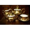 SERVIZIO Tea 12 pers PORCELLANA BAVARIA  BIANCA ORO ZECCHINO GERMANY VINTAGE 50s